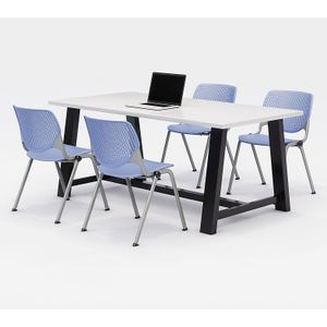 KFI Studios Midtown Table With 4 Stacking Chairs