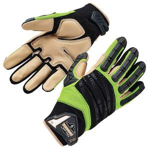 Ergodyne ProFlex 924LTR Leather-Reinforced Hybrid Dorsal Impact-Reducing Gloves