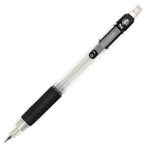Zebra® Pen Z-Grip® Mechanical Pencils, Pack Of 7, Medium Point, 0.7 mm, Clear/Black Barrel