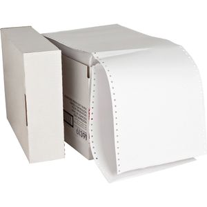 Sparco Continuous Paper, 9 1/2" x 11", 20 Lb, White, Carton Of 2,550 Forms