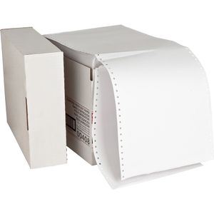 Sparco Continuous Paper, 9 1/2" x 11", 20 Lb, White, Carton Of 2,300 Forms