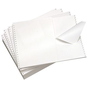 Domtar Continuous Form Paper, Clean Edge Tri-Perforation, 14 7/8" x 11", 20 Lb, White, Carton Of 2,700 Forms