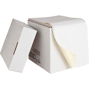 Sparco Dot Matrix Print Continuous Paper, Letter Size (8 1/2" x 11"), 15 Lb, White, Carton Of 1,850 Forms