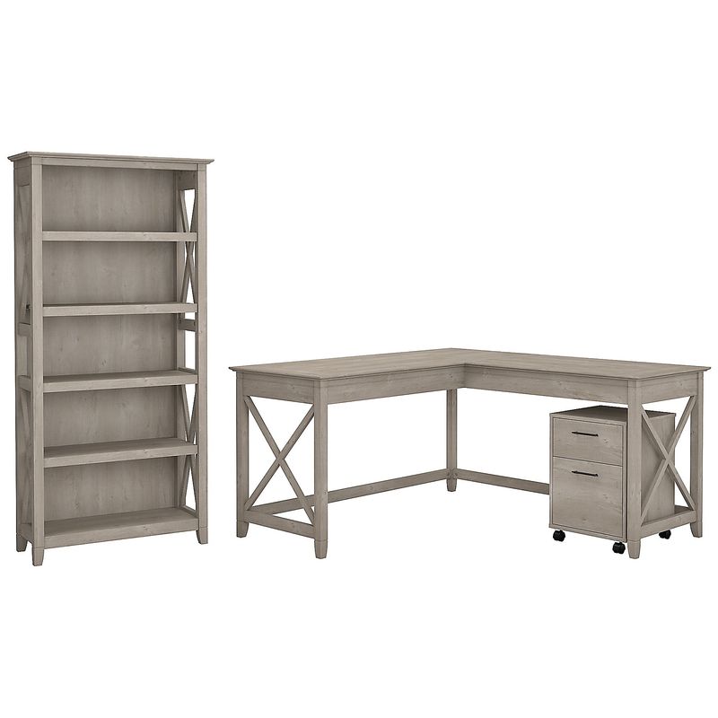products/2961492/2961492_o01_bush_furniture_key_west_60_w_l_shaped_desk_mobile_file_cabinet_5_shelf_bookcase