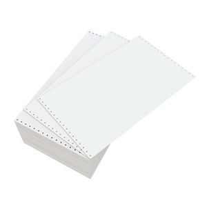 Domtar Continuous Form Paper, Unperforated, 14 7/8" x 8 1/2", 18 Lb, Blank White, Carton Of 3,000 Forms
