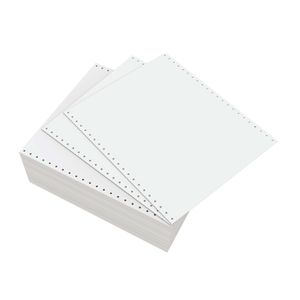 Domtar Continuous Form Paper, Standard Perforation, 9 1/2" x 11", 15 Lb, Blank White, Carton Of 3,500 Forms