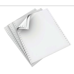 Domtar Continuous Form Paper, 2-Part, Carbonless, 9 1/2" x 11", White, Carton Of 1,700 Forms
