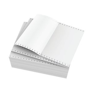 Domtar Continuous Form Paper, Standard Perforation, 5 1/2" x 9 1/2", 20 Lb, Blank White, Carton Of 5,400 Forms