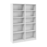 Bush Furniture Universal 71H Tall 5 Shelf Bookcase White Standard Delivery