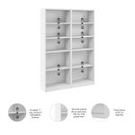 Bush Furniture Universal 71H Tall 5 Shelf Bookcase White Standard Delivery