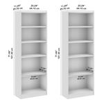 Bush Furniture Universal 71H Tall 5 Shelf Bookcase White Standard Delivery