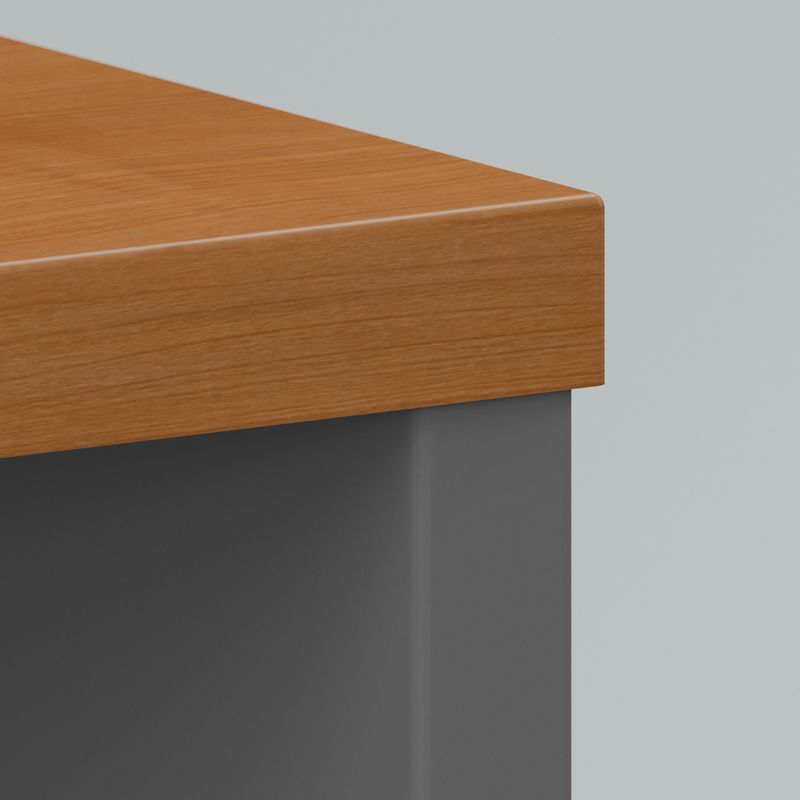 Bush Business Furniture Components 72W L Shaped Desk with 3 Drawer Mobile File Cabinet Natural CherryGraphite Gray Standard Delivery