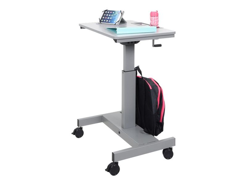 Luxor Crank Adjustable SitStand 28W Student Desk White