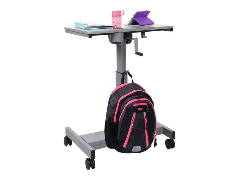 Luxor Crank Adjustable SitStand 28W Student Desk White