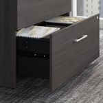 Bush Business Furniture Office 500 72W Executive Computer Desk With Lateral File Cabinets And Hutch Storm Gray Standard Delivery