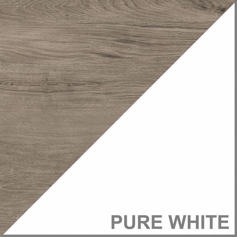 Bush Furniture Key West 54W Computer Desk With Storage And 2Drawer Lateral File Cabinet Shiplap GrayPure White Standard Delivery