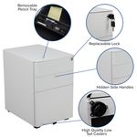 Flash Furniture Work From Home Desk And Chair Set White  BLNNN219CH595MW
