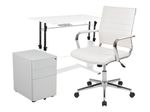 Flash Furniture Work From Home Desk And Chair Set White  BLNNN219CH595MW