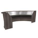 Regency Marque 144W TripleUnit Curved Reception Desk Workstation Gray