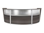 Regency Marque 144W TripleUnit Curved Reception Desk Workstation Gray
