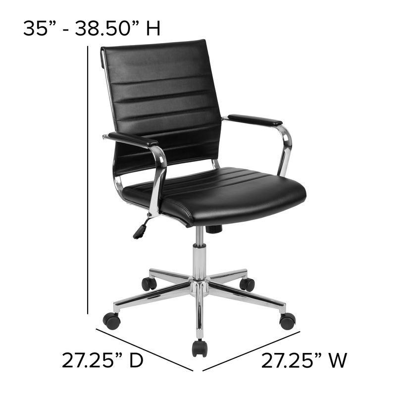 Flash Furniture Oval Conference Table Set with 4 Ribbed Executive Chairs Cherry