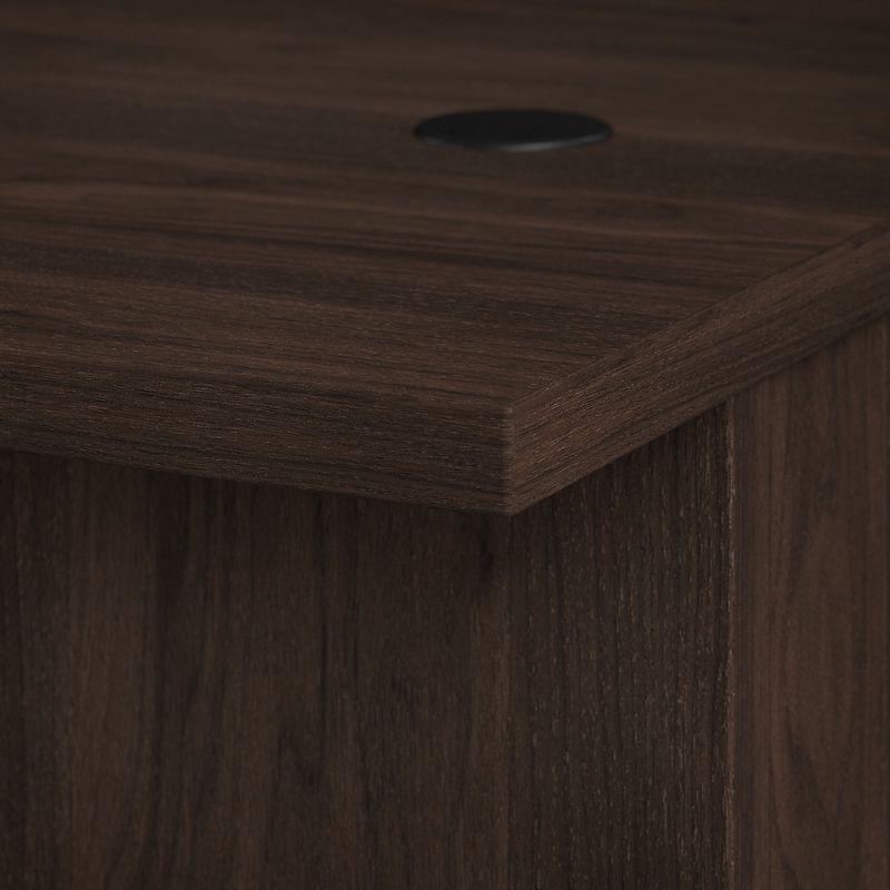 Bush Business Furniture Office 500 72W Executive Computer Desk With Lateral File Cabinets And Hutch Black Walnut Standard Delivery