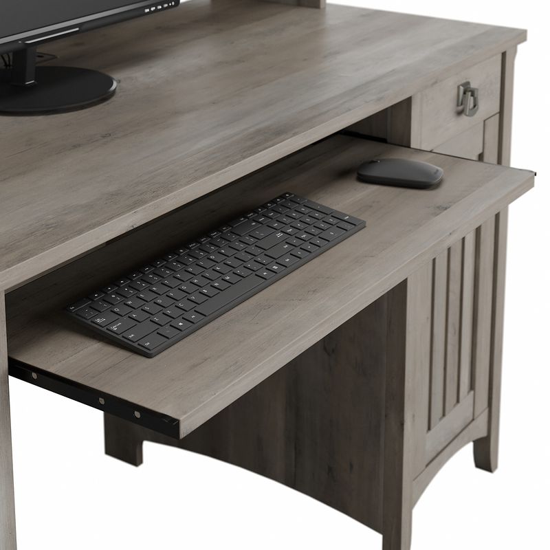 Bush Furniture Salinas 48W Computer Desk With Hutch Driftwood Gray Standard Delivery