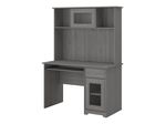 Bush Furniture Cabot 48W Small Computer Desk With Hutch And Keyboard Tray Modern Gray Standard Delivery