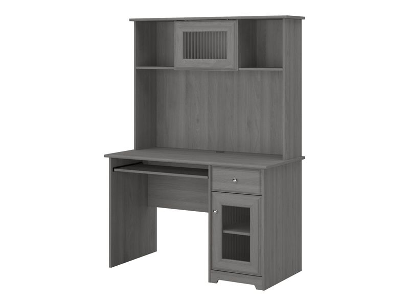 Bush Furniture Cabot 48W Small Computer Desk With Hutch And Keyboard Tray Modern Gray Standard Delivery