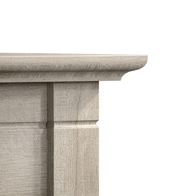 Bush Furniture Key West Console Table With Drawers And Shelves Washed Gray Standard Delivery
