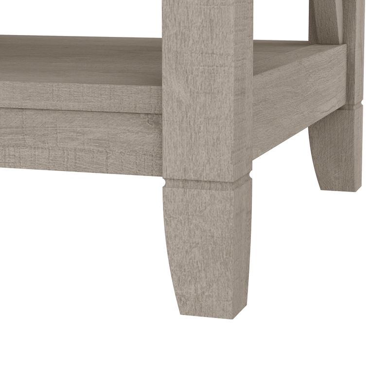 Bush Furniture Key West Console Table With Drawers And Shelves Washed Gray Standard Delivery