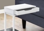 Monarch Specialties Mona Accent Table 2412H x 16W x 1014D White