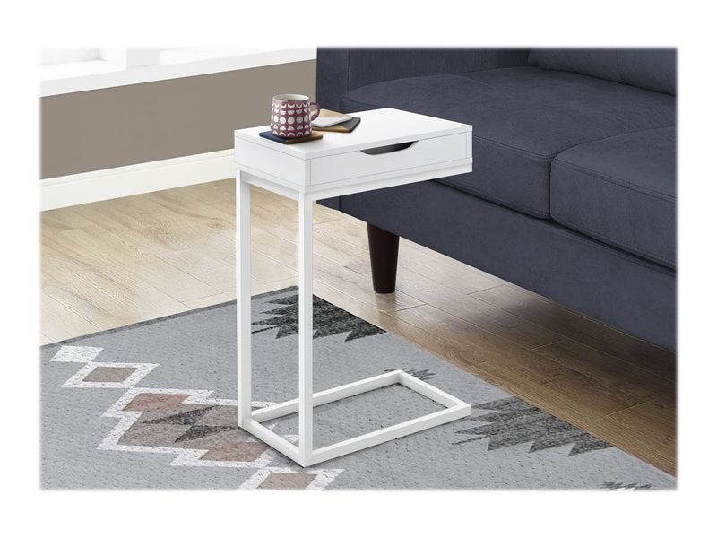 Monarch Specialties Mona Accent Table 2412H x 16W x 1014D White