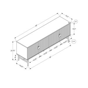Monarch Specialties Austin TV Stand For 58" TVs