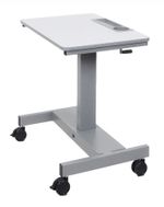Luxor Crank Adjustable SitStand 28W Student Desk White
