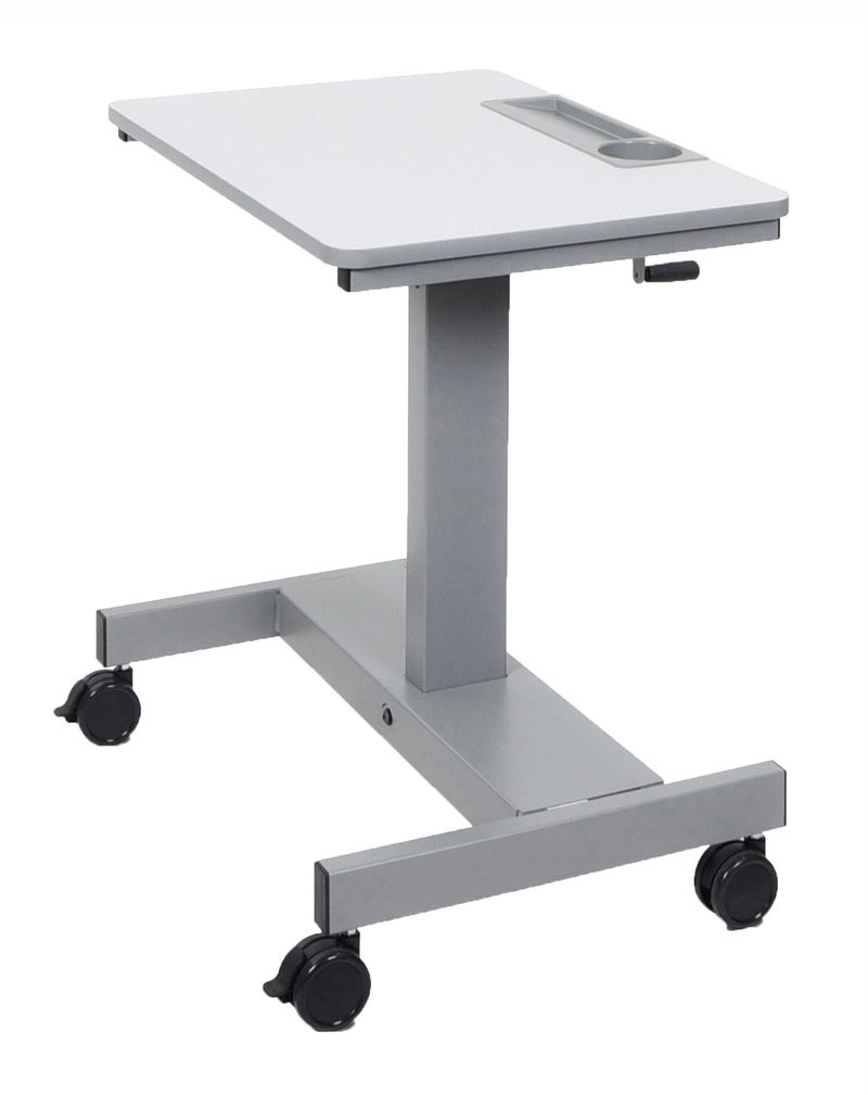 Luxor Crank Adjustable SitStand 28W Student Desk White