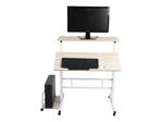Mind Reader 195W Standing Desk Adjustable Height Laptop Workstation White