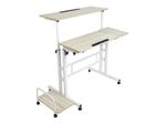 Mind Reader 195W Standing Desk Adjustable Height Laptop Workstation White