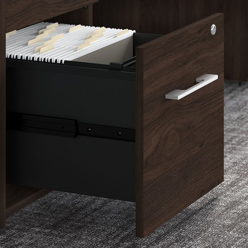 Bush Business Furniture Office 500 72W UShaped Executive Corner Desk With Drawers And Hutch Black Walnut Standard Delivery