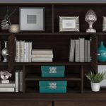 Bush Business Furniture Office 500 72W UShaped Executive Corner Desk With Drawers And Hutch Black Walnut Standard Delivery