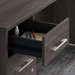 Bush Business Furniture Office 500 72W Executive Computer Desk With Lateral File Cabinets And Hutch Storm Gray Standard Delivery