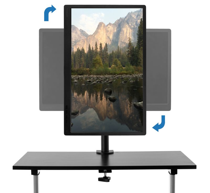 MountIt Rolling Computer Work Station with Monitor Mount 37H x 275W x 26D Silver