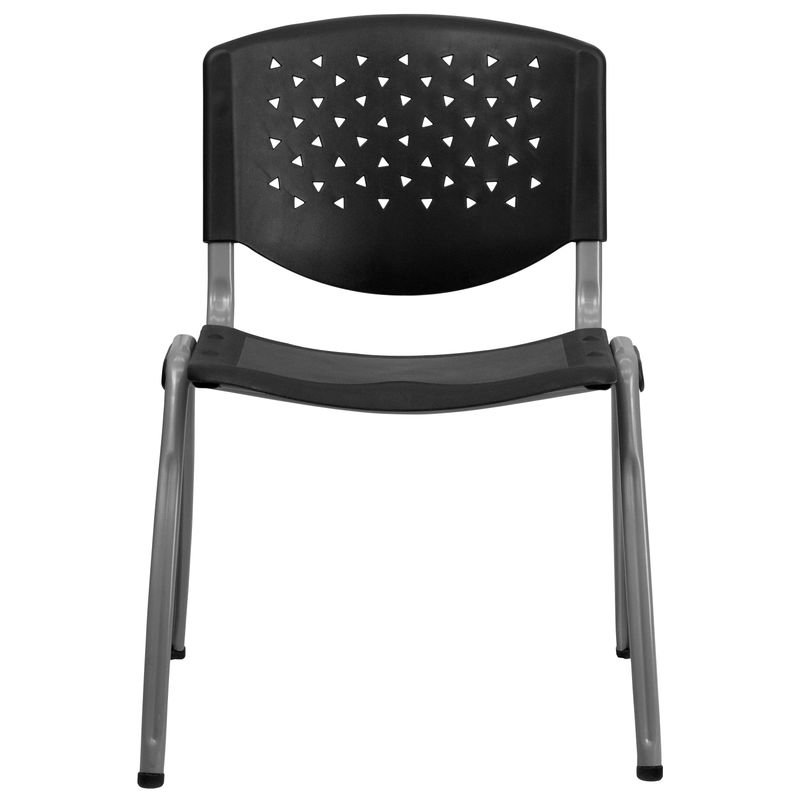 Flash Furniture HERCULES Series Plastic Stack Chairs Black Set Of 5 Chairs