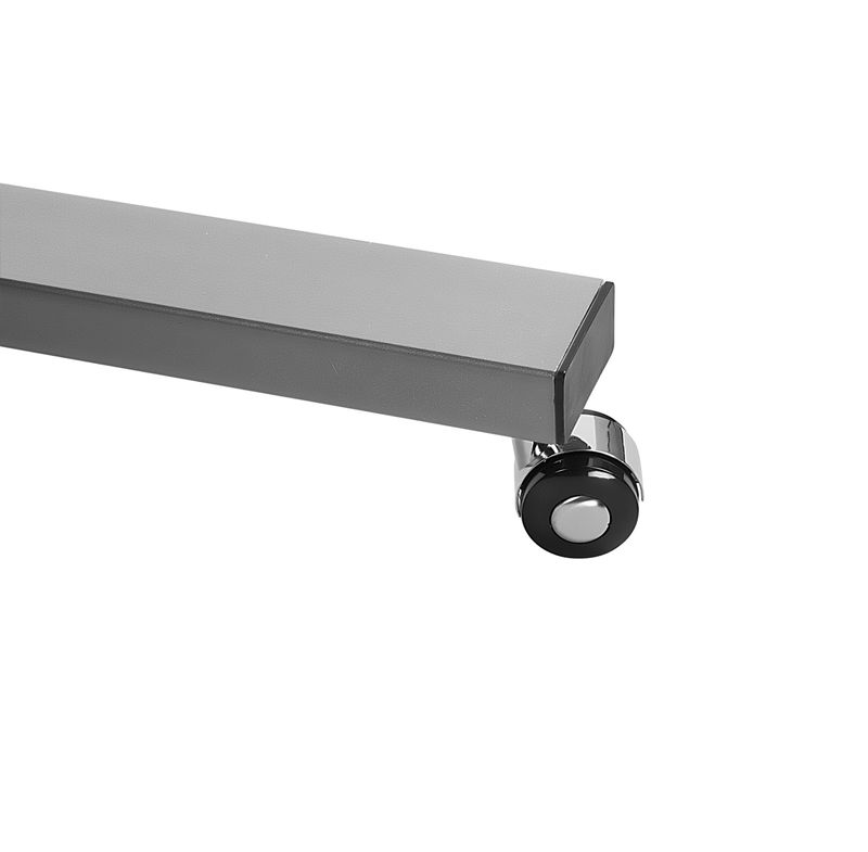 MountIt Rolling Computer Work Station with Monitor Mount 37H x 275W x 26D Silver