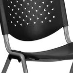 Flash Furniture HERCULES Series Plastic Stack Chairs Black Set Of 5 Chairs