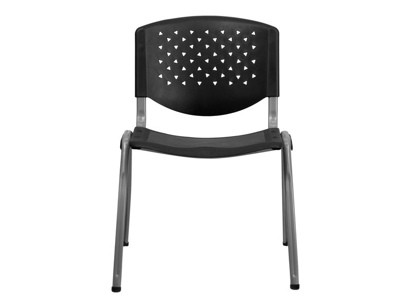 Flash Furniture HERCULES Series Plastic Stack Chairs Black Set Of 5 Chairs