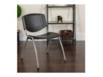 Flash Furniture HERCULES Series Plastic Stack Chairs Black Set Of 5 Chairs