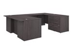 Bush Business Furniture Office 500 72W UShaped Executive Corner Desk With Drawers Storm Gray Standard Delivery