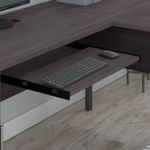 Bush Furniture Somerset 72W LShaped Desk With Hutch And Lateral File Cabinet Storm Gray Standard Delivery