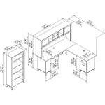 Bush Furniture Somerset 72W LShaped Desk With Hutch And 5Shelf Bookcase White Standard Delivery